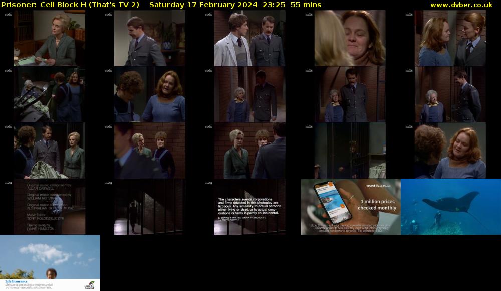 Prisoner: Cell Block H (That's TV 2) Saturday 17 February 2024 23:25 - 00:20