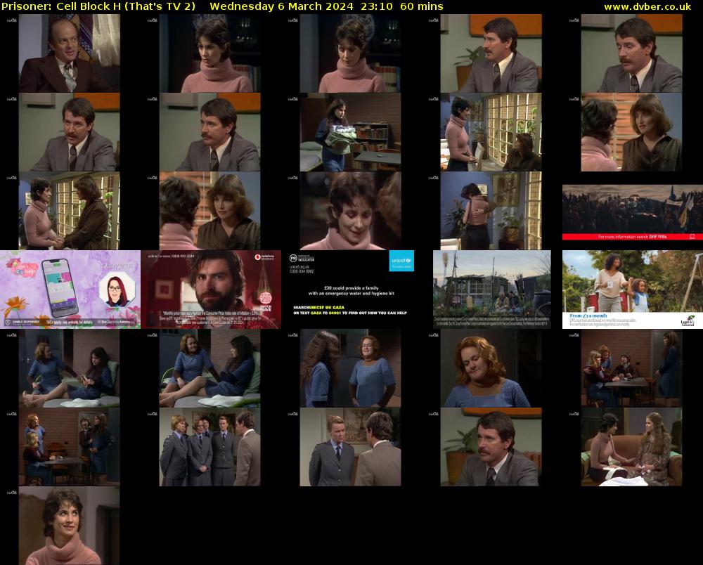 Prisoner: Cell Block H (That's TV 2) Wednesday 6 March 2024 23:10 - 00:10