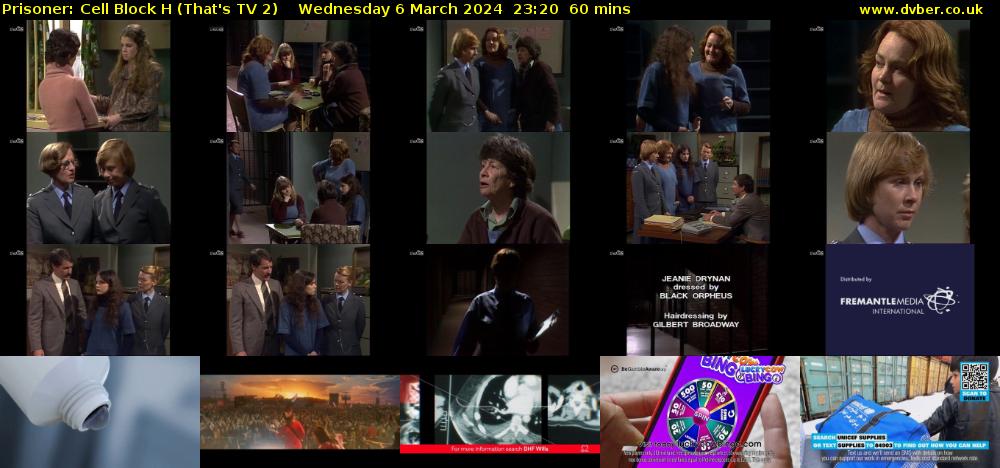Prisoner: Cell Block H (That's TV 2) Wednesday 6 March 2024 23:20 - 00:20