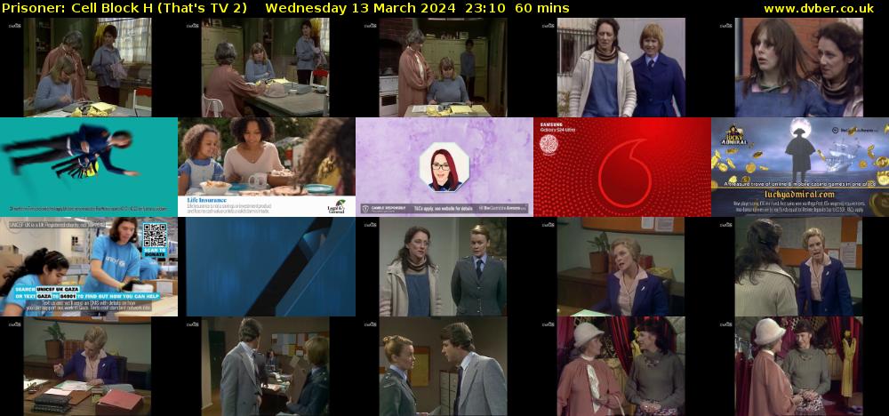 Prisoner: Cell Block H (That's TV 2) Wednesday 13 March 2024 23:10 - 00:10