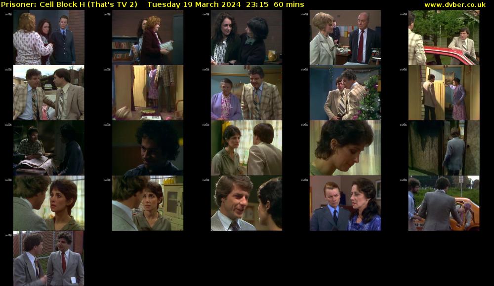 Prisoner: Cell Block H (That's TV 2) Tuesday 19 March 2024 23:15 - 00:15