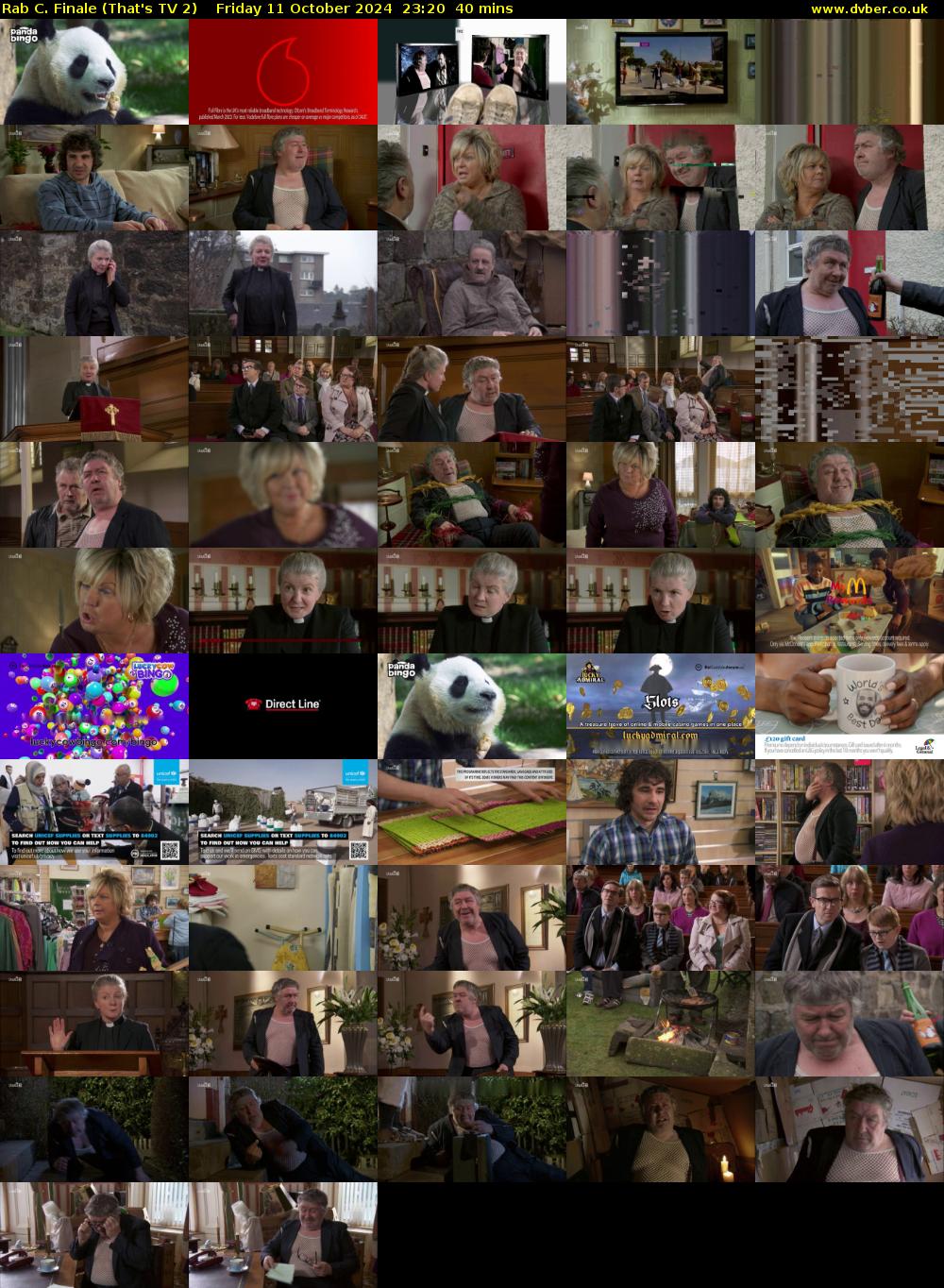 Rab C. Finale (That's TV 2) Friday 11 October 2024 23:20 - 00:00