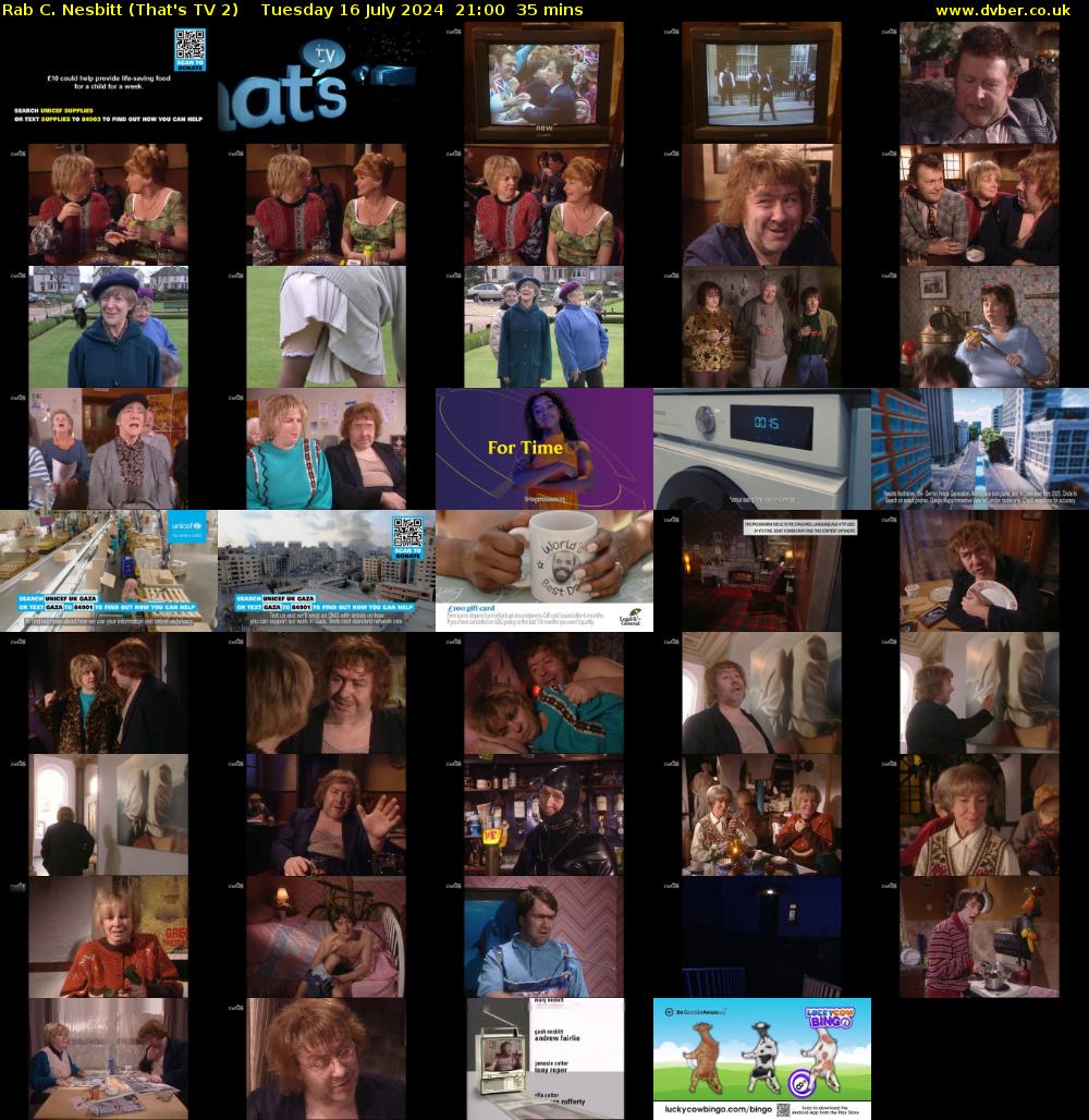 Rab C. Nesbitt (That's TV 2) Tuesday 16 July 2024 21:00 - 21:35