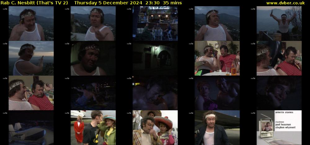 Rab C. Nesbitt (That's TV 2) Thursday 5 December 2024 23:30 - 00:05