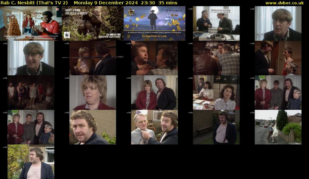 Rab C. Nesbitt (That's TV 2) Monday 9 December 2024 23:30 - 00:05