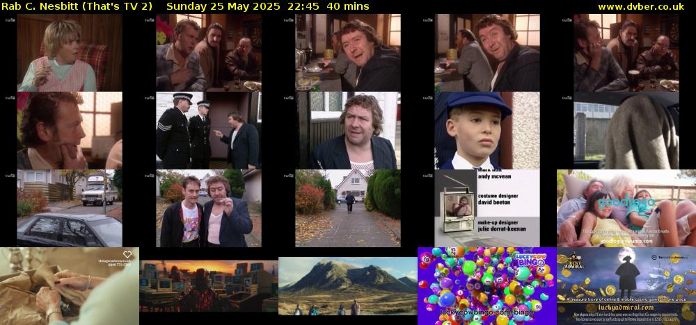 Rab C. Nesbitt (That's TV 2) Sunday 25 May 2025 22:45 - 23:25