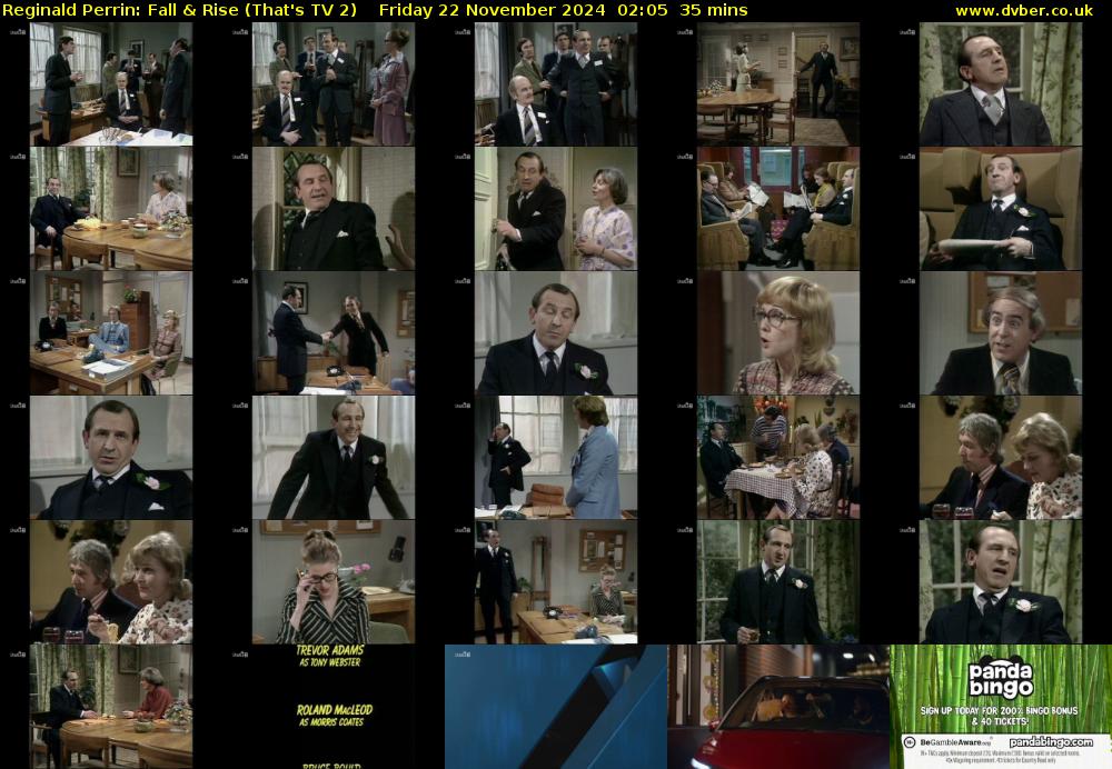 Reginald Perrin: Fall & Rise (That's TV 2) Friday 22 November 2024 02:05 - 02:40