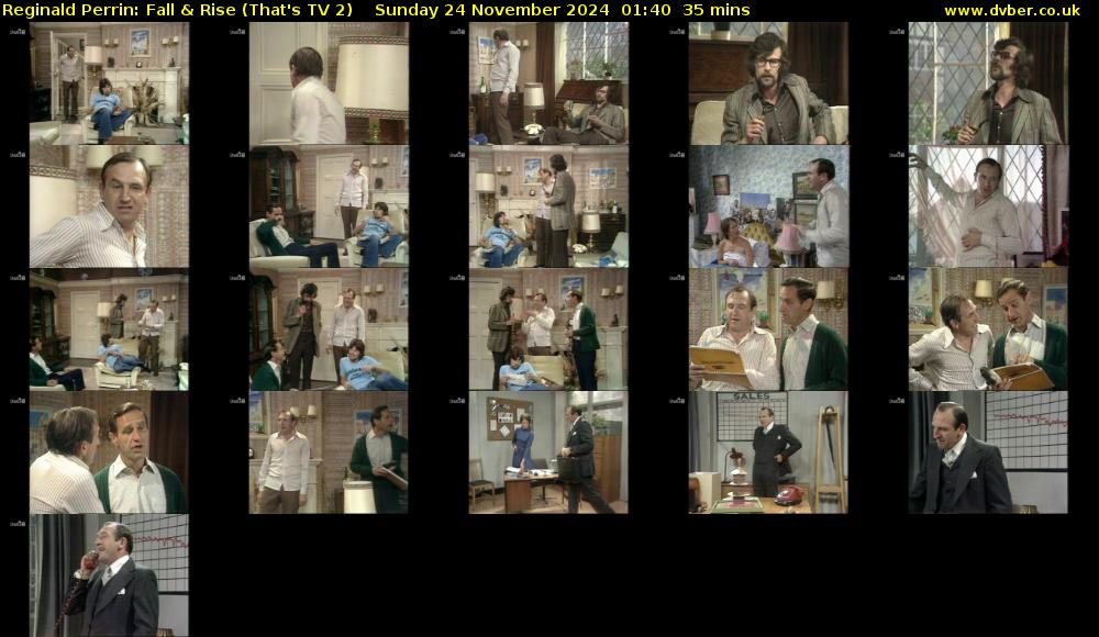 Reginald Perrin: Fall & Rise (That's TV 2) Sunday 24 November 2024 01:40 - 02:15