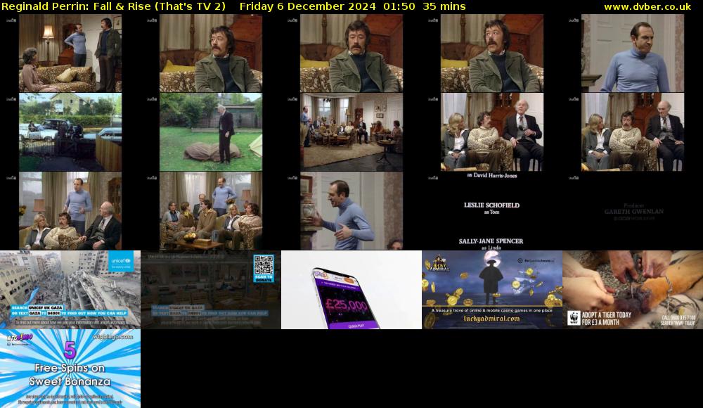 Reginald Perrin: Fall & Rise (That's TV 2) Friday 6 December 2024 01:50 - 02:25