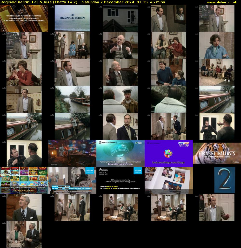 Reginald Perrin: Fall & Rise (That's TV 2) Saturday 7 December 2024 01:35 - 02:20