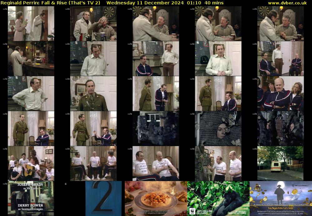 Reginald Perrin: Fall & Rise (That's TV 2) Wednesday 11 December 2024 01:10 - 01:50