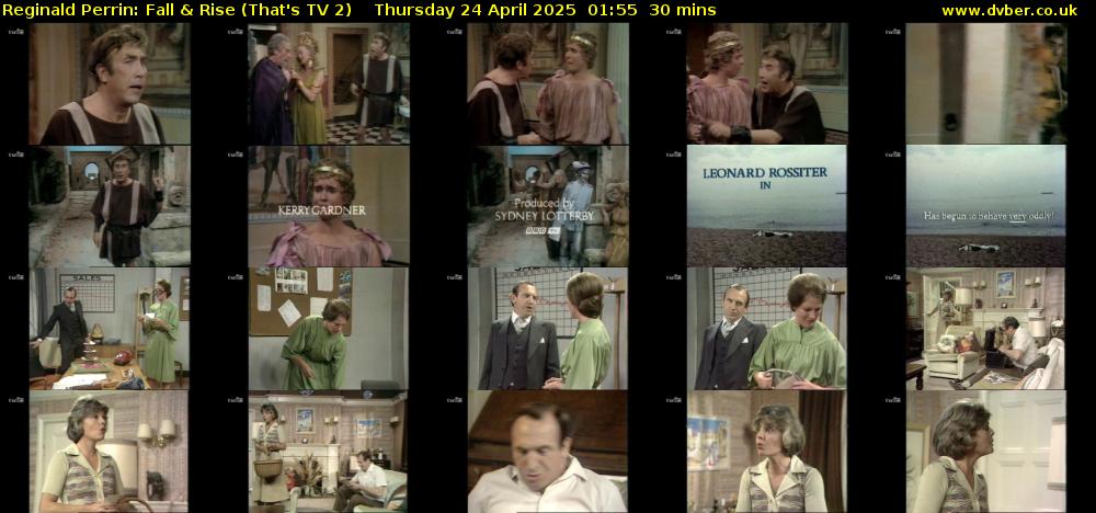 Reginald Perrin: Fall & Rise (That's TV 2) Thursday 24 April 2025 01:55 - 02:25