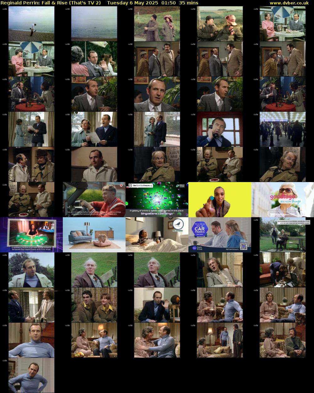 Reginald Perrin: Fall & Rise (That's TV 2) Tuesday 6 May 2025 01:50 - 02:25