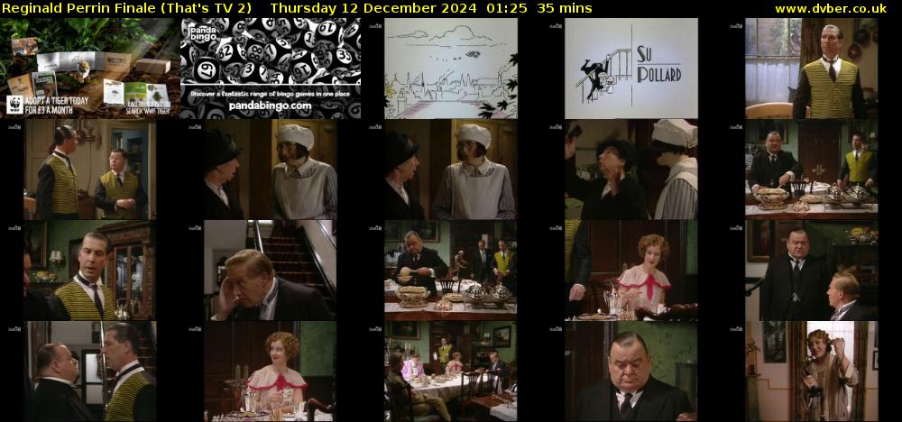 Reginald Perrin Finale (That's TV 2) Thursday 12 December 2024 01:25 - 02:00