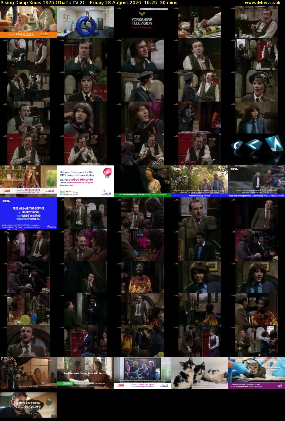 Rising Damp Xmas 1975 (That's TV 2) Friday 28 August 2026 16:25 - 16:55