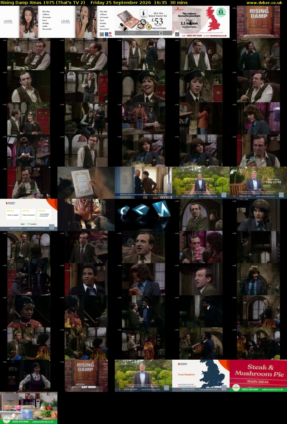 Rising Damp Xmas 1975 (That's TV 2) Friday 25 September 2026 16:35 - 17:05