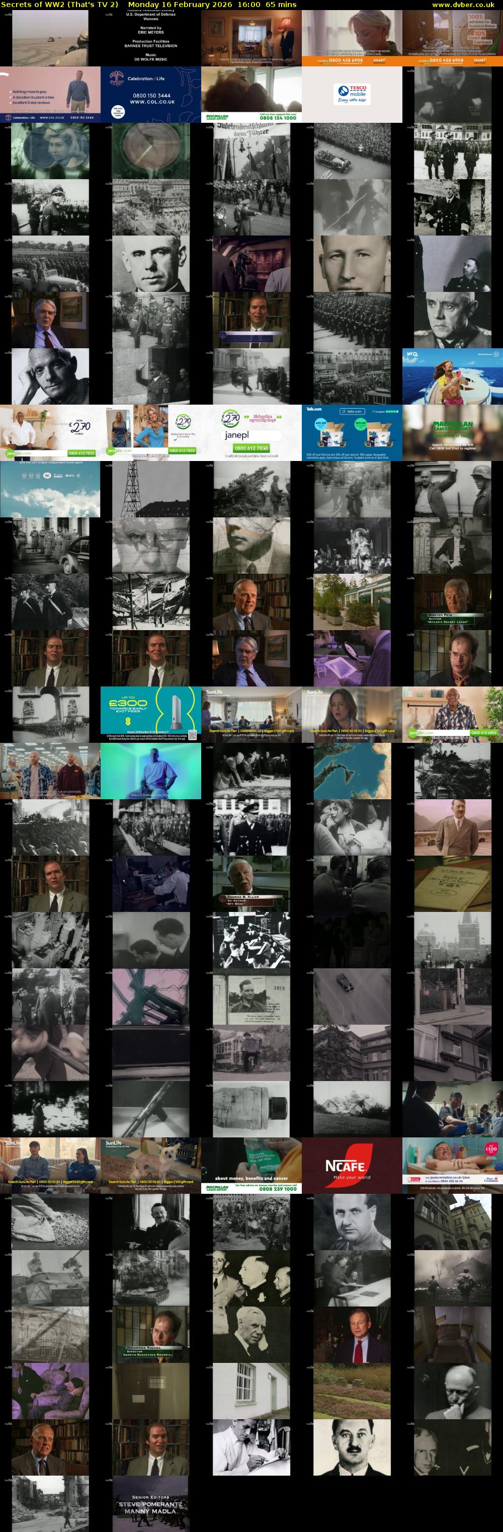 Secrets of WW2 (That's TV 2) Monday 16 February 2026 16:00 - 17:05