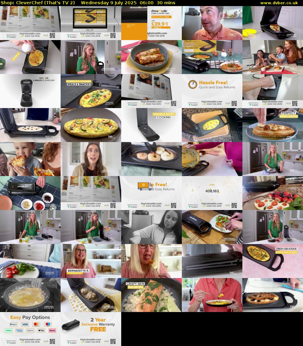 Shop: CleverChef (That's TV 2) Wednesday 9 July 2025 06:00 - 06:30