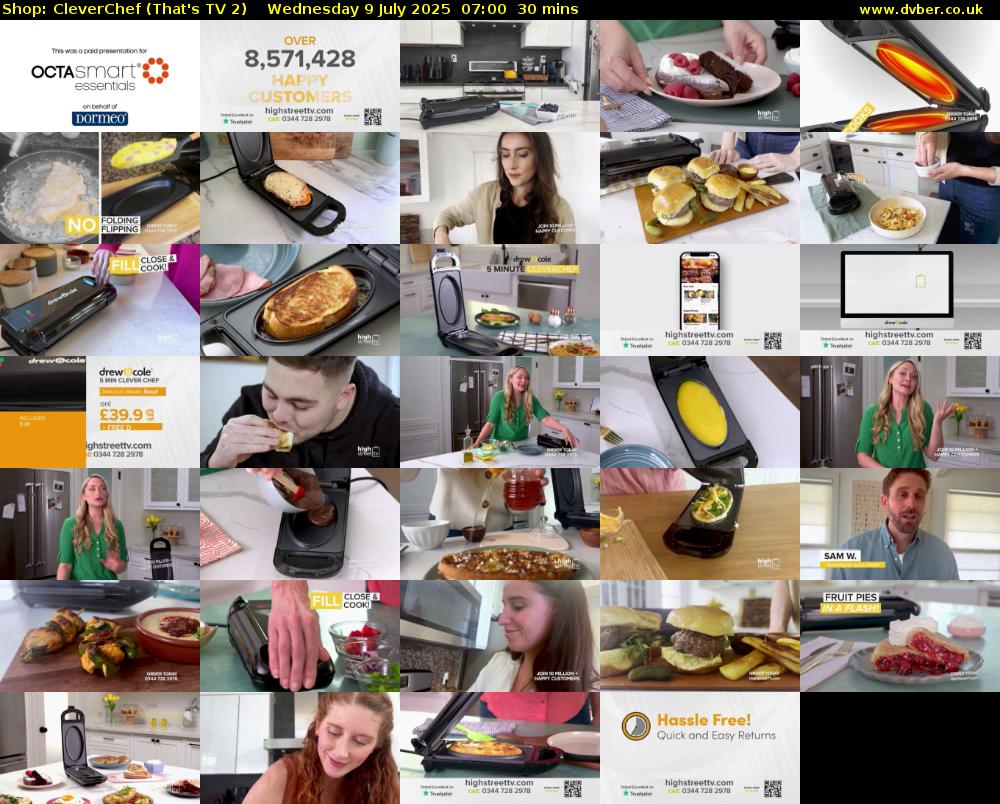 Shop: CleverChef (That's TV 2) Wednesday 9 July 2025 07:00 - 07:30