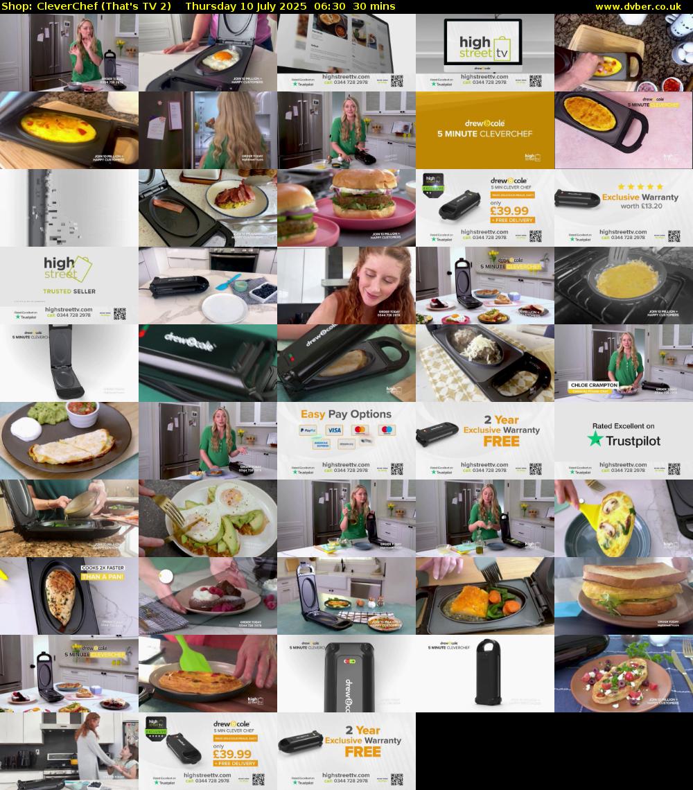 Shop: CleverChef (That's TV 2) Thursday 10 July 2025 06:30 - 07:00