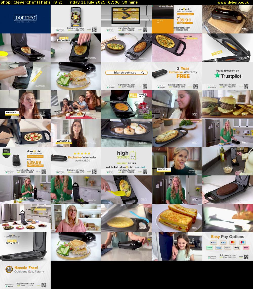 Shop: CleverChef (That's TV 2) Friday 11 July 2025 07:00 - 07:30