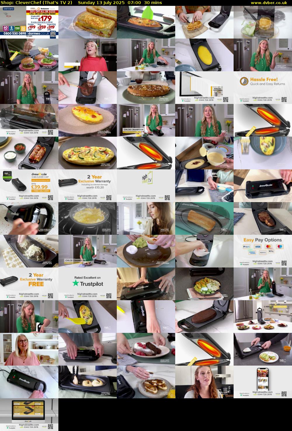Shop: CleverChef (That's TV 2) Sunday 13 July 2025 07:00 - 07:30