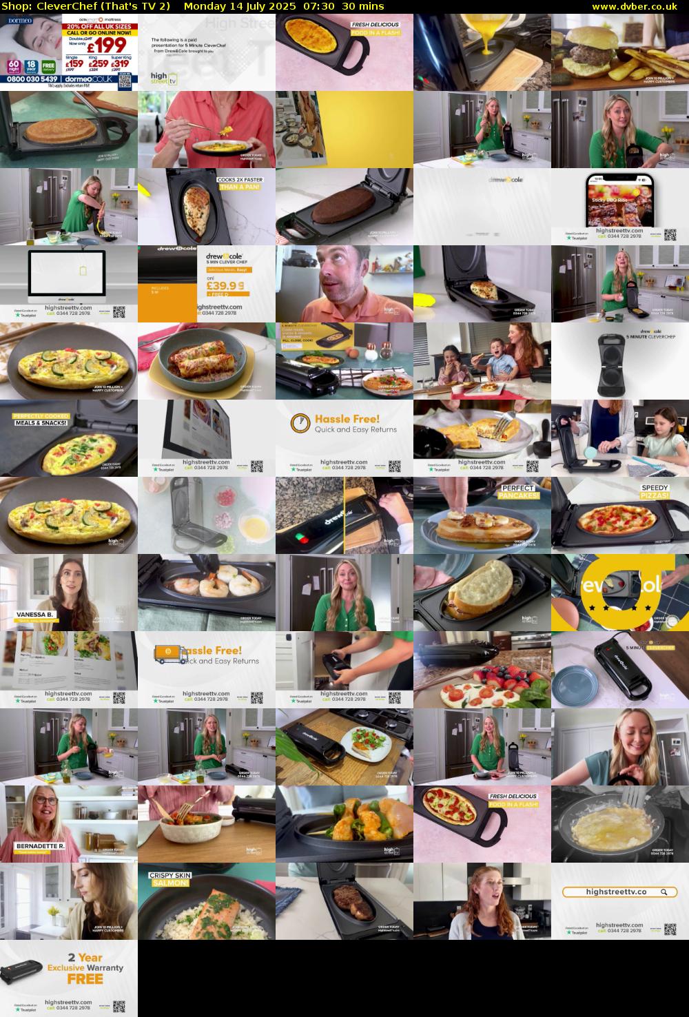 Shop: CleverChef (That's TV 2) Monday 14 July 2025 07:30 - 08:00