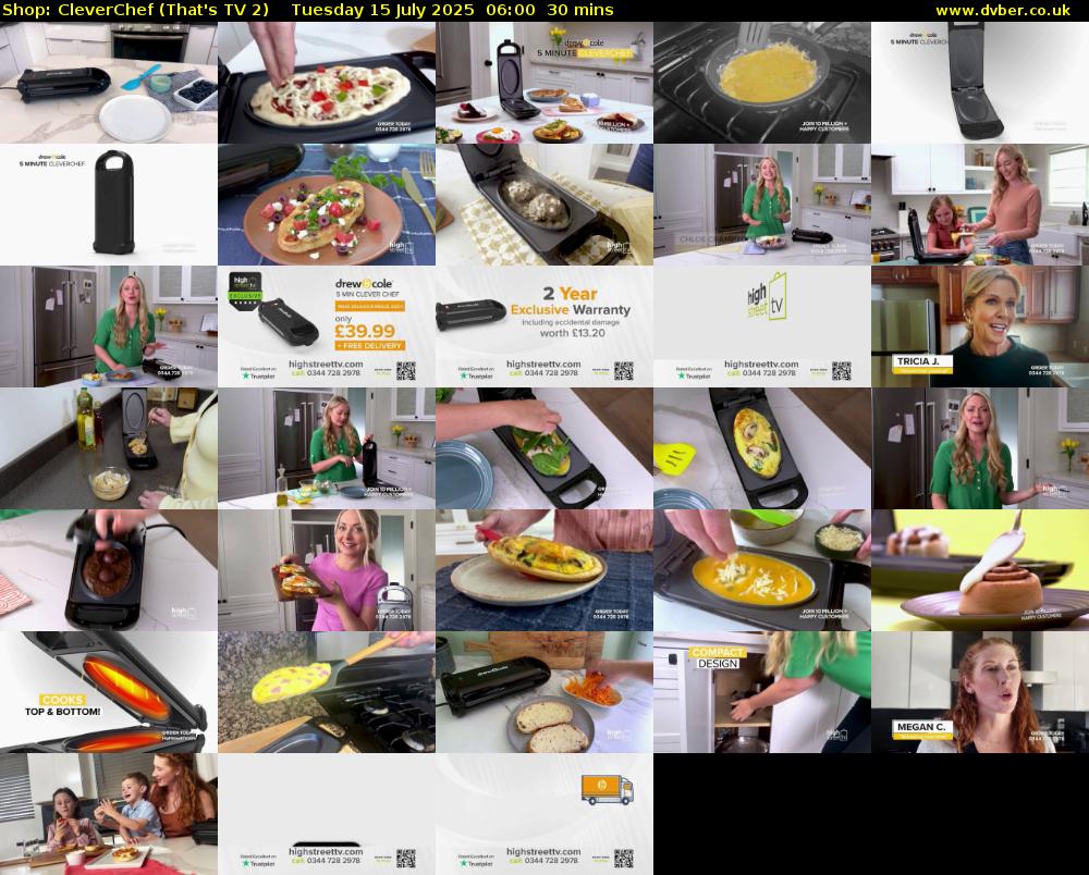 Shop: CleverChef (That's TV 2) Tuesday 15 July 2025 06:00 - 06:30