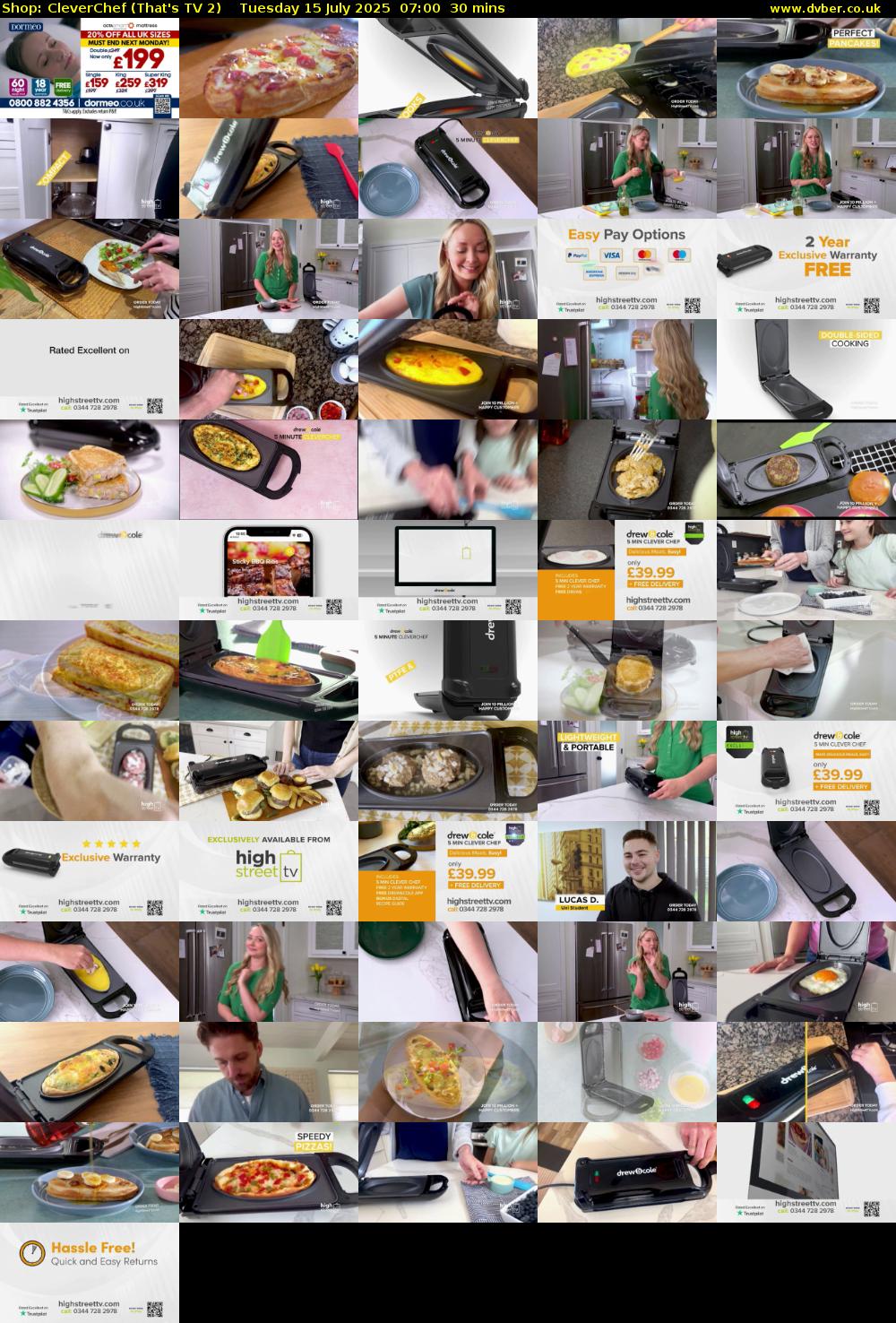Shop: CleverChef (That's TV 2) Tuesday 15 July 2025 07:00 - 07:30