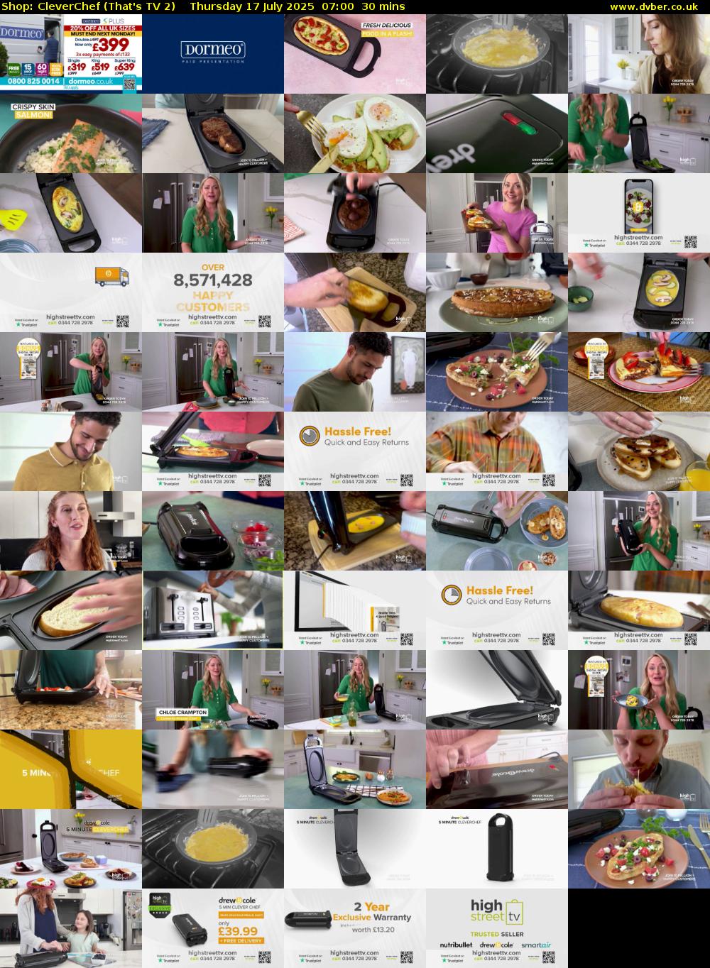 Shop: CleverChef (That's TV 2) Thursday 17 July 2025 07:00 - 07:30