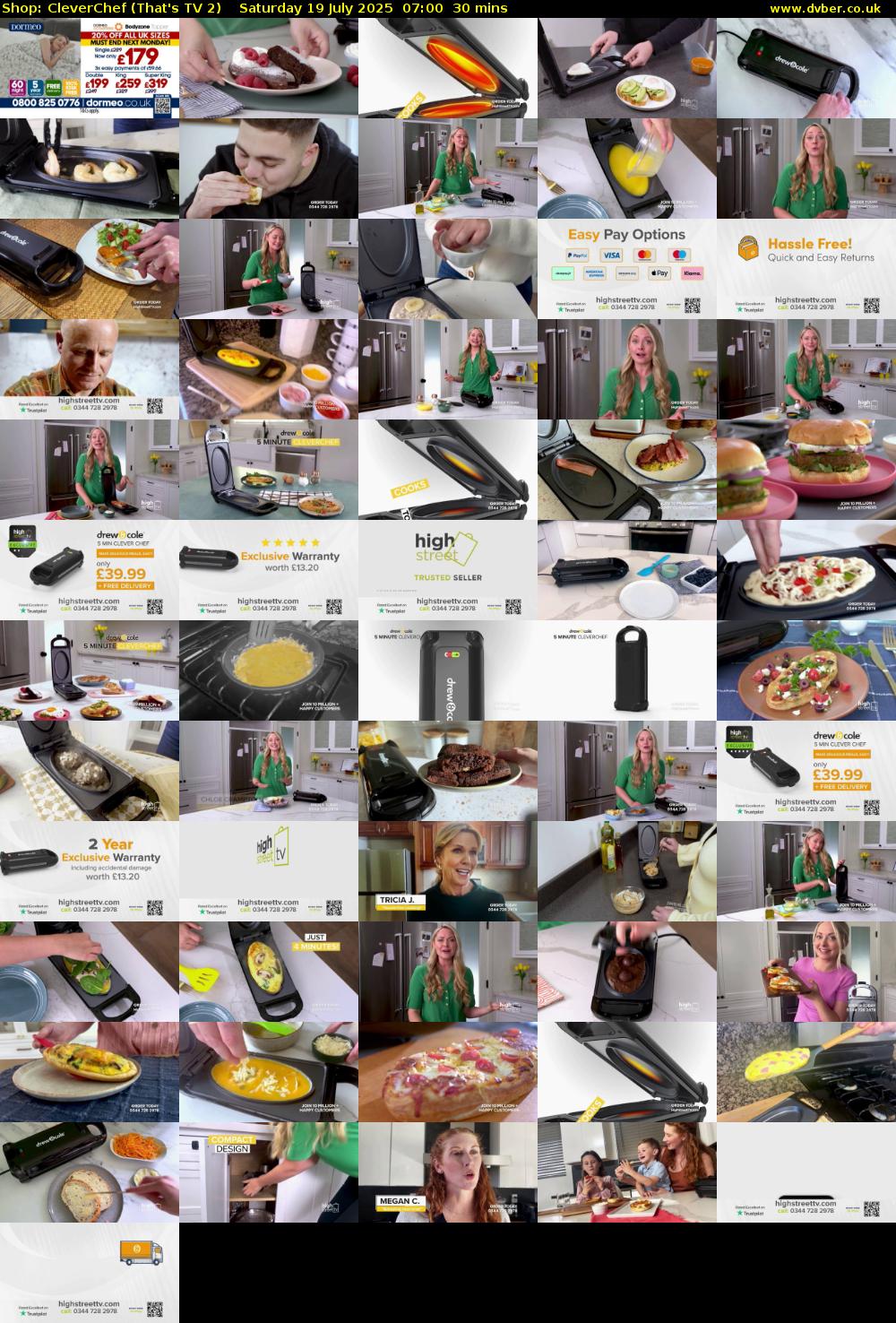 Shop: CleverChef (That's TV 2) Saturday 19 July 2025 07:00 - 07:30