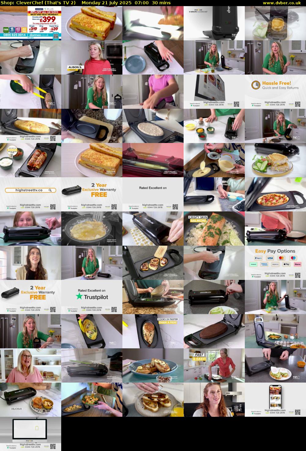 Shop: CleverChef (That's TV 2) Monday 21 July 2025 07:00 - 07:30