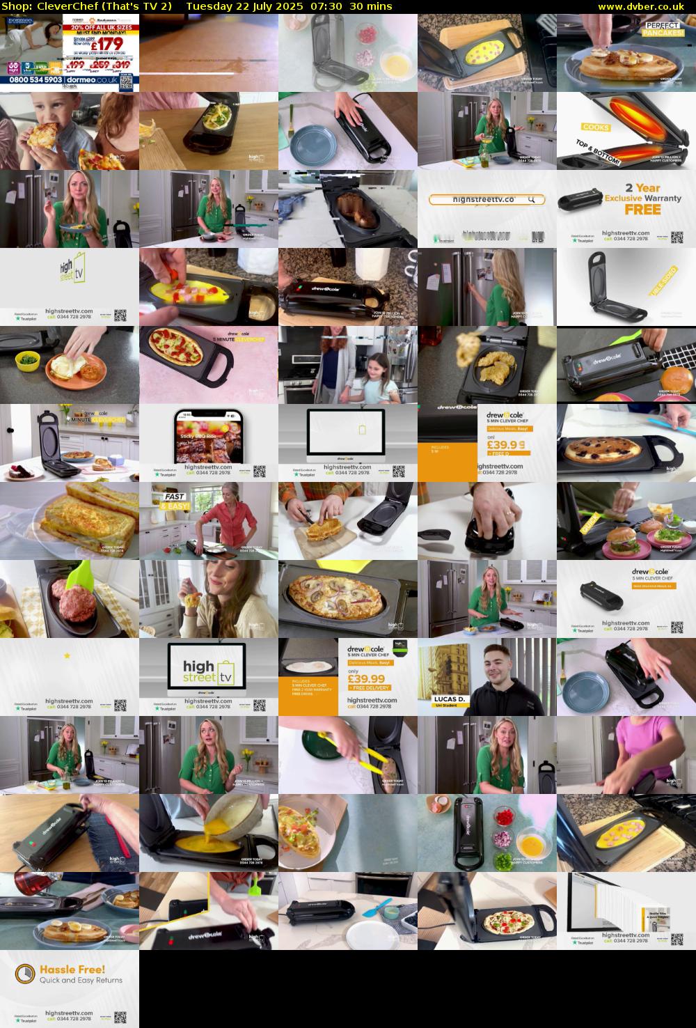 Shop: CleverChef (That's TV 2) Tuesday 22 July 2025 07:30 - 08:00