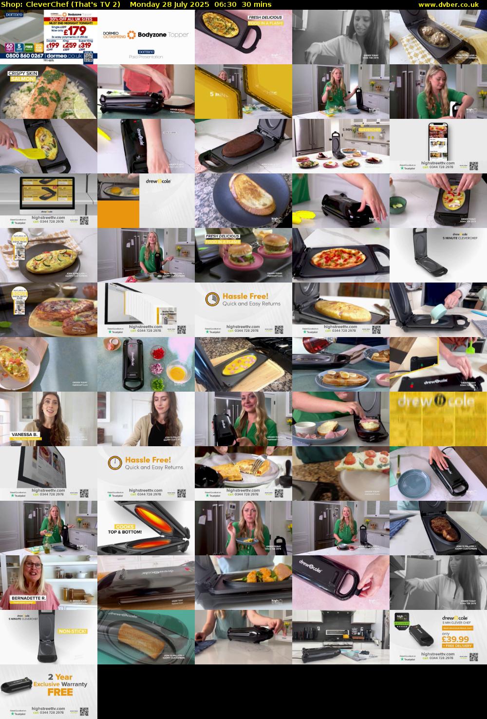 Shop: CleverChef (That's TV 2) Monday 28 July 2025 06:30 - 07:00