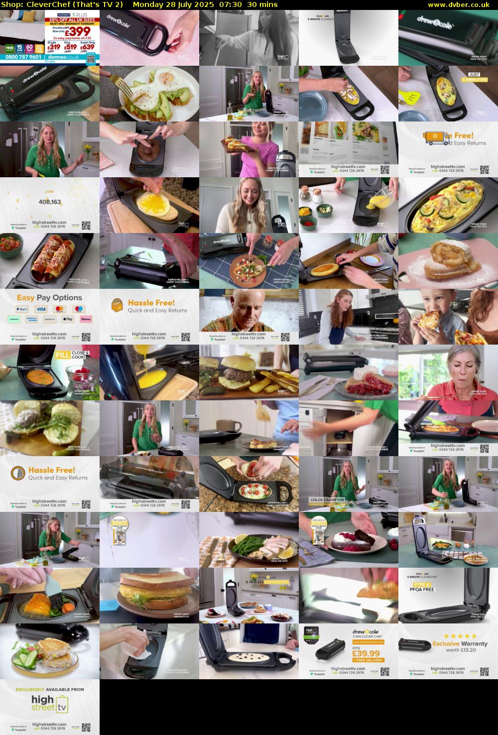 Shop: CleverChef (That's TV 2) Monday 28 July 2025 07:30 - 08:00