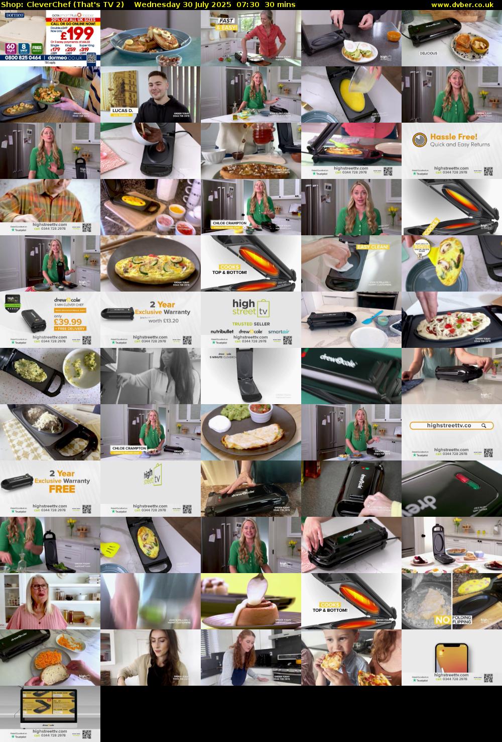 Shop: CleverChef (That's TV 2) Wednesday 30 July 2025 07:30 - 08:00