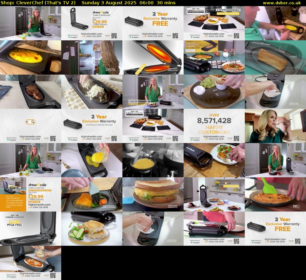Shop: CleverChef (That's TV 2) Sunday 3 August 2025 06:00 - 06:30