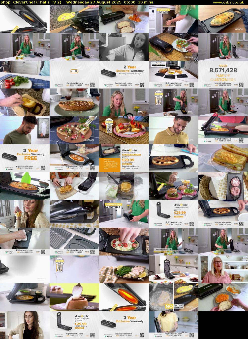 Shop: CleverChef (That's TV 2) Wednesday 27 August 2025 06:00 - 06:30