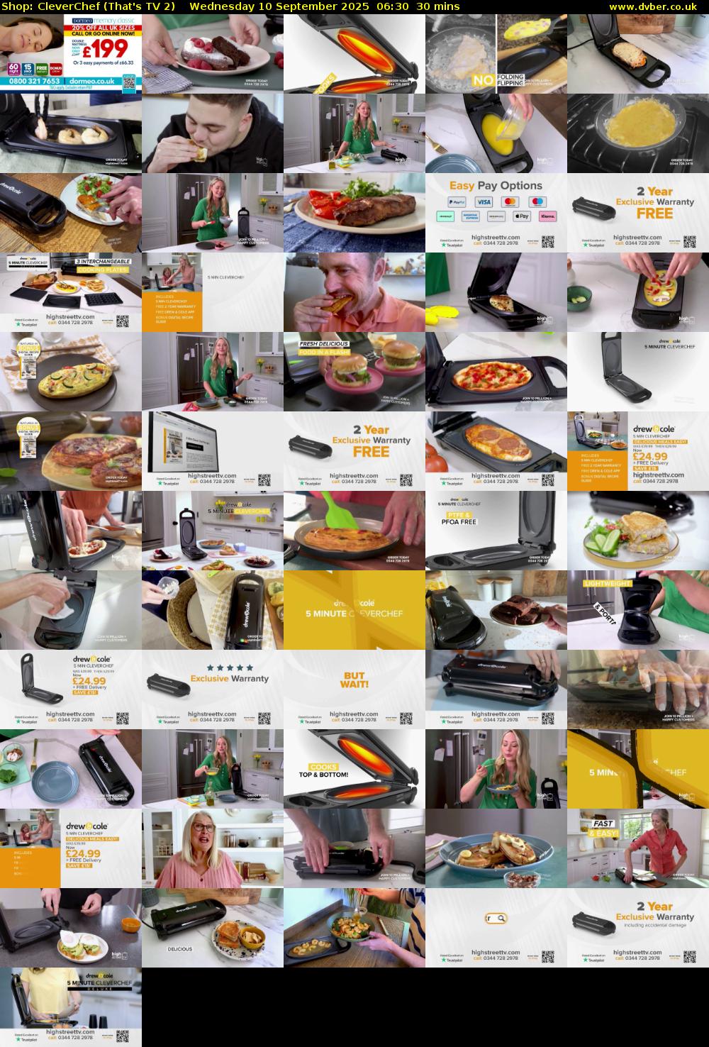 Shop: CleverChef (That's TV 2) Wednesday 10 September 2025 06:30 - 07:00