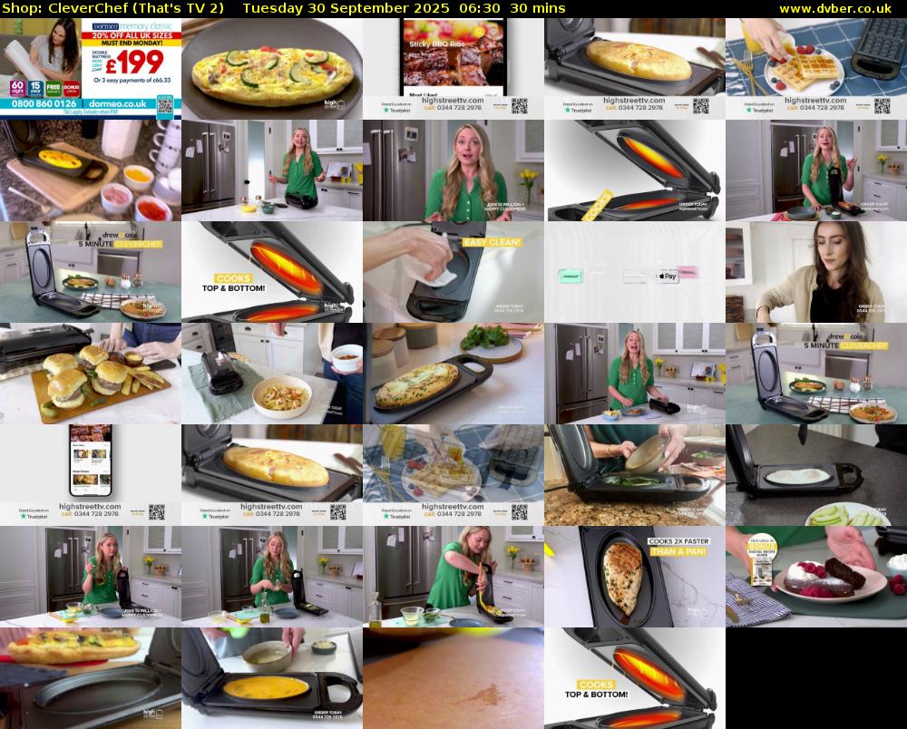 Shop: CleverChef (That's TV 2) Tuesday 30 September 2025 06:30 - 07:00