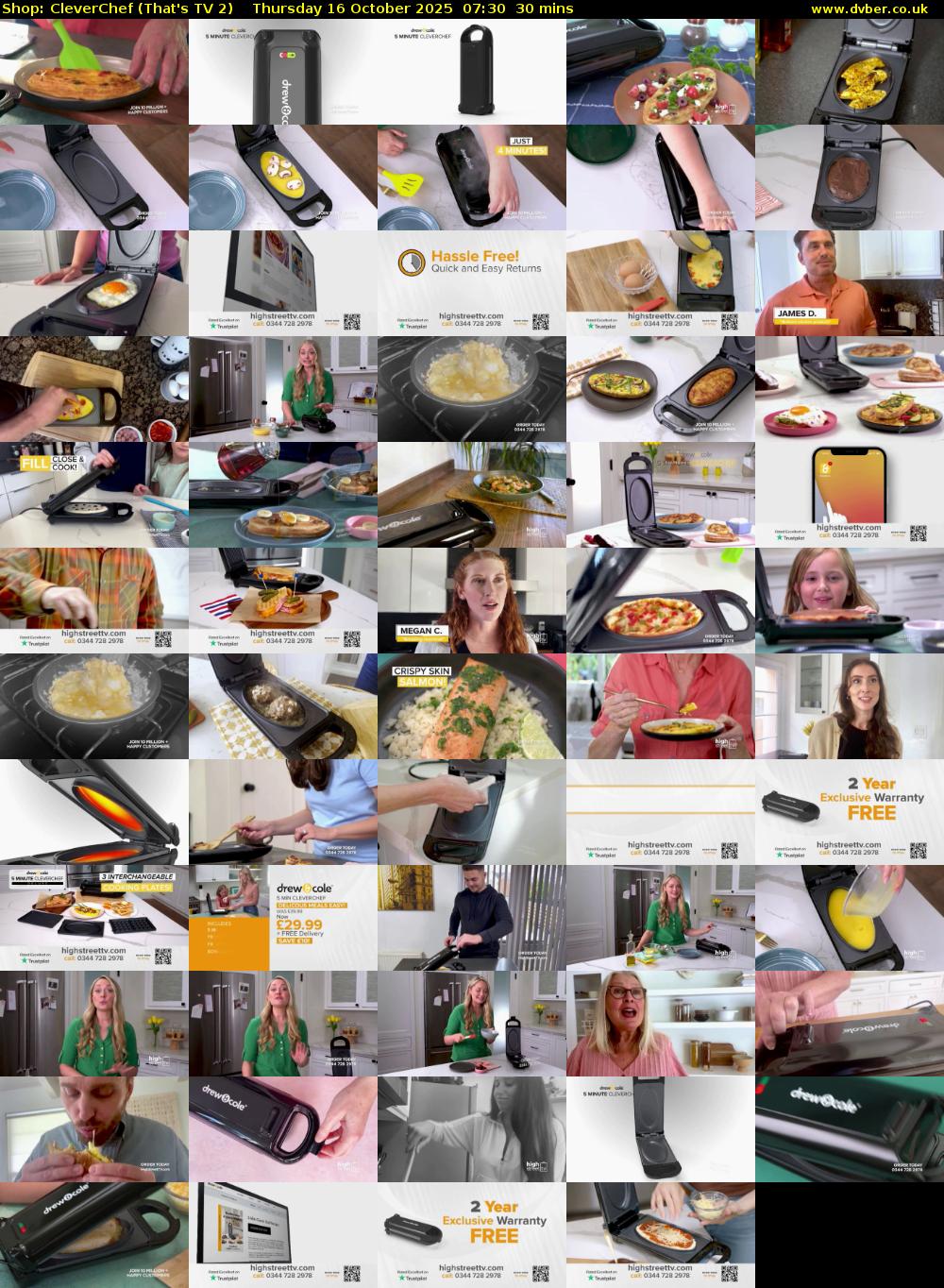 Shop: CleverChef (That's TV 2) Thursday 16 October 2025 07:30 - 08:00