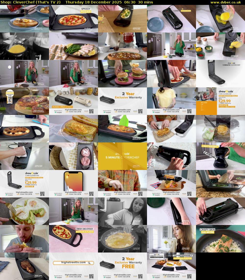 Shop: CleverChef (That's TV 2) Thursday 18 December 2025 06:30 - 07:00