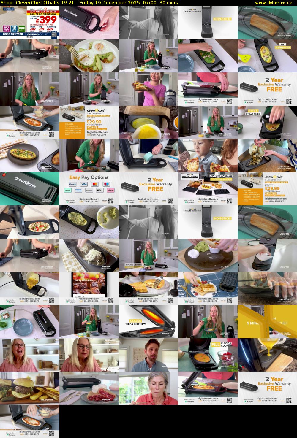 Shop: CleverChef (That's TV 2) Friday 19 December 2025 07:00 - 07:30