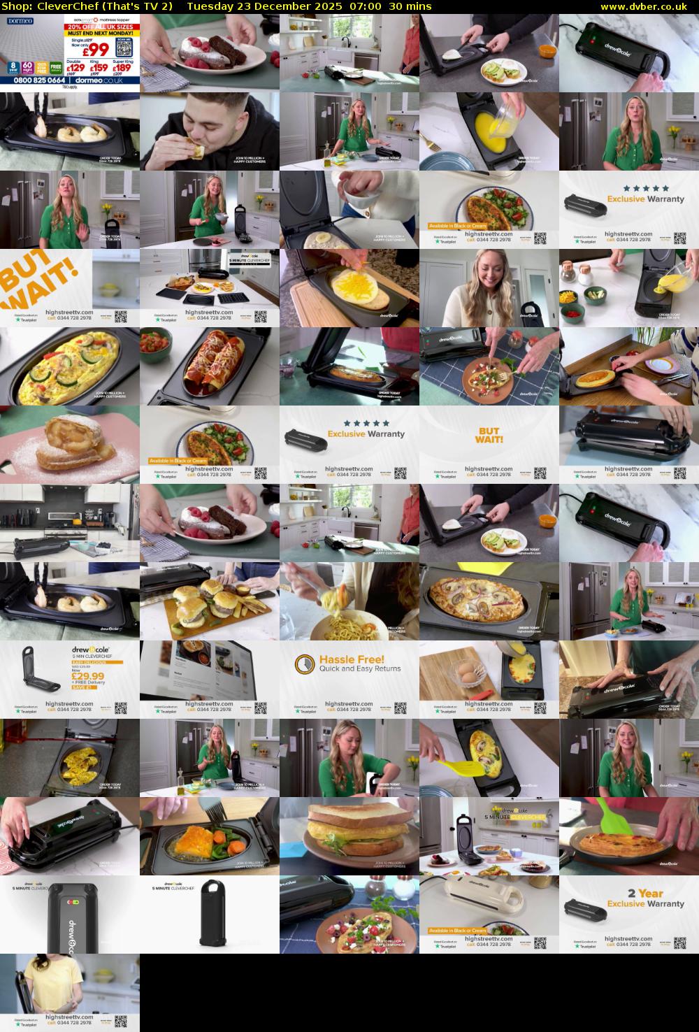 Shop: CleverChef (That's TV 2) Tuesday 23 December 2025 07:00 - 07:30