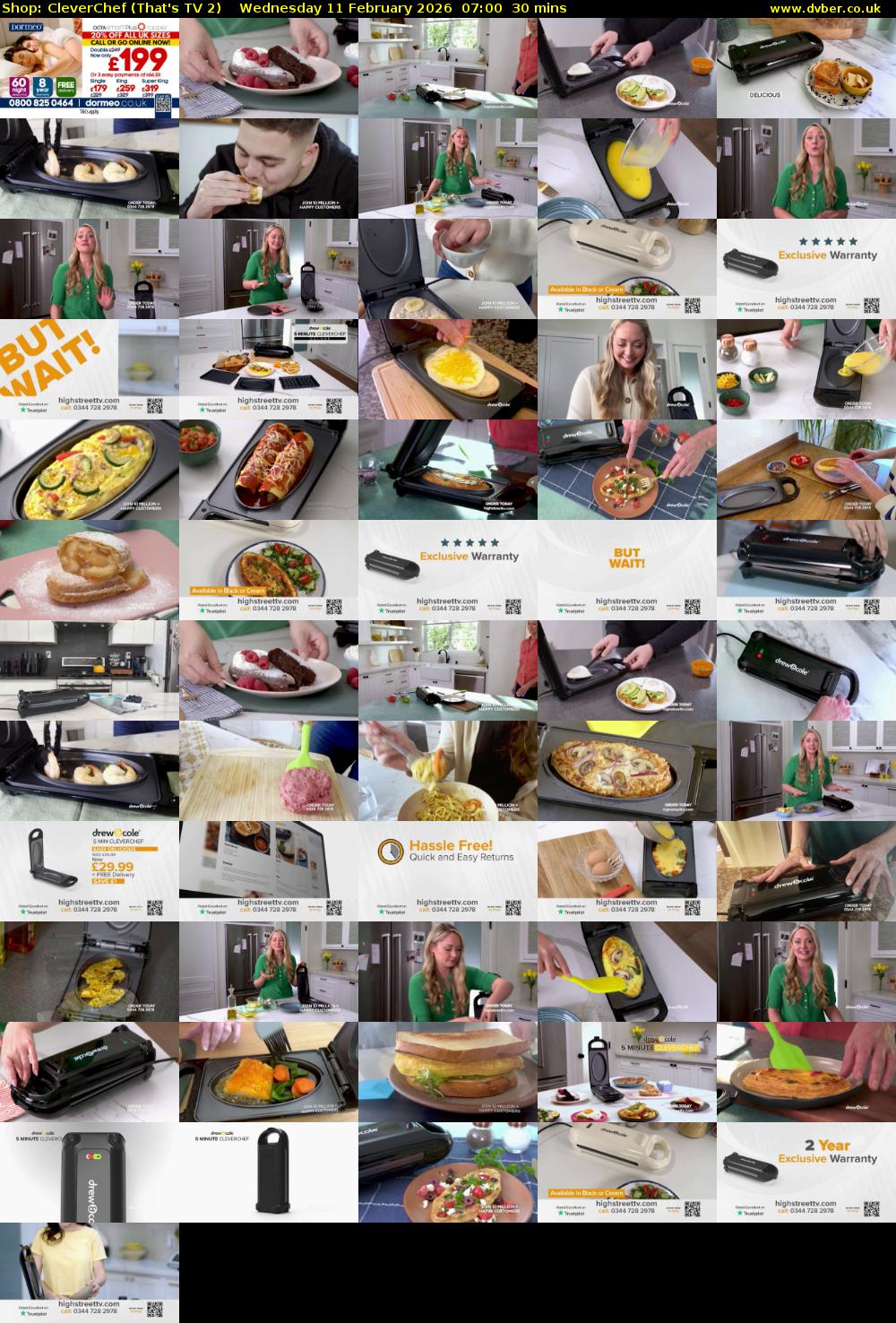 Shop: CleverChef (That's TV 2) Wednesday 11 February 2026 07:00 - 07:30