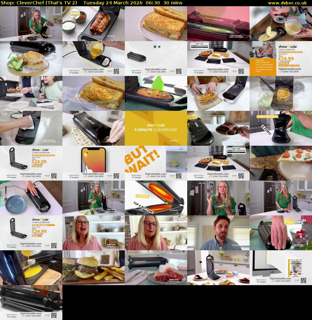 Shop: CleverChef (That's TV 2) Tuesday 24 March 2026 06:30 - 07:00