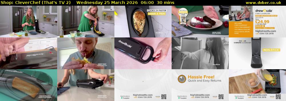 Shop: CleverChef (That's TV 2) Wednesday 25 March 2026 06:00 - 06:30