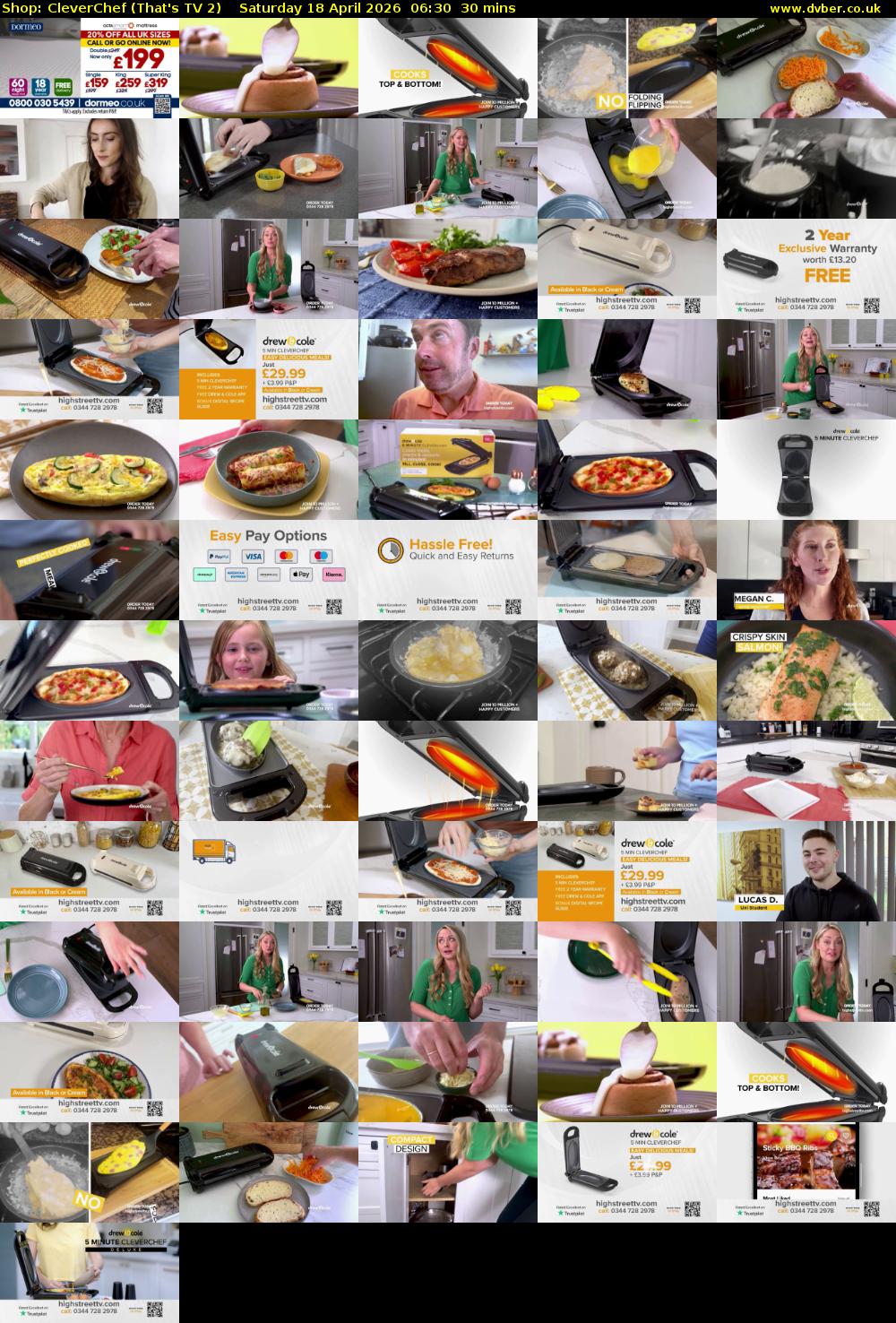 Shop: CleverChef (That's TV 2) Saturday 18 April 2026 06:30 - 07:00