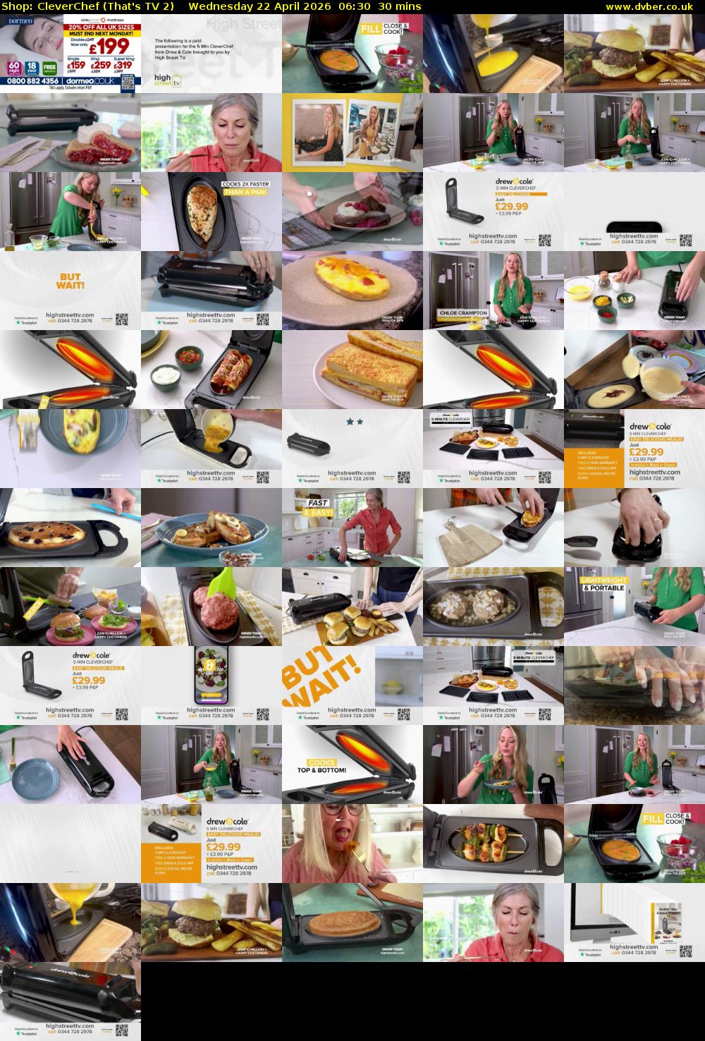Shop: CleverChef (That's TV 2) Wednesday 22 April 2026 06:30 - 07:00