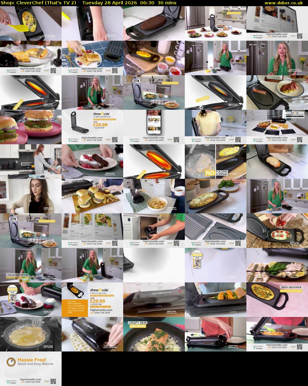 Shop: CleverChef (That's TV 2) Tuesday 28 April 2026 06:30 - 07:00